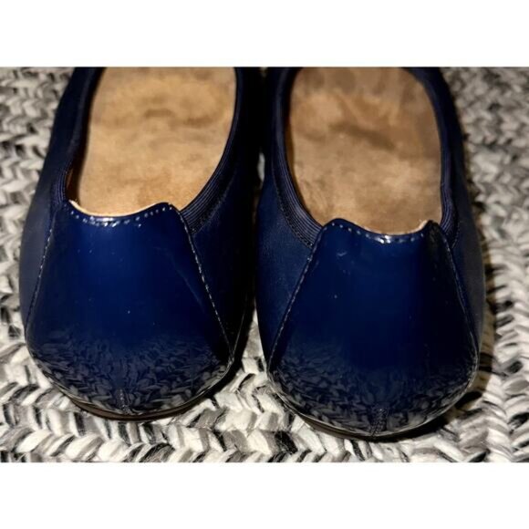 Vionic Spark Minna Leather Flats Navy Blue Women's Size 7 Comfort Shoe - Picture 2 of 7
